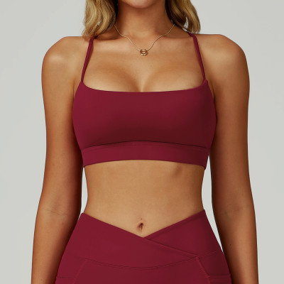 Custom Yoga bra | Wholesale sports bra cross back high-end yoga bra running fitness