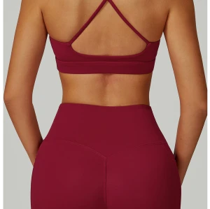 Custom Yoga bra | Wholesale sports bra cross back high-end yoga bra running fitness