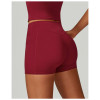 Custom high waist yoga shorts | Factory cross waist tight yoga pants outdoor running cycling
