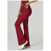 Custom high waist flared pants |Factory wholesale cross waist wide leg flared pants outdoor leisure