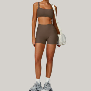 Custom Yoga Sets | Factory Wholesale Running Fitness Threaded Yoga Set High Waist Tight