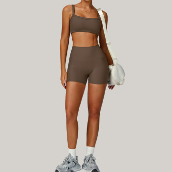 Custom Yoga Sets | Factory Wholesale Running Fitness Threaded Yoga Set High Waist Tight