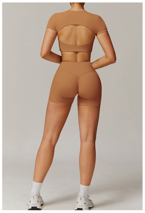 Custom Yoga Sets | Factory Wholesale High-Waisted Yoga Shorts for Running and Exercise