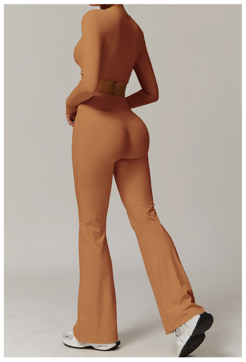 Custom Yoga Sets | Factory Wholesale High-Waisted, Long-Sleeved Yoga Suits for Running and Fitness