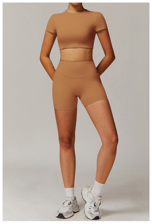 Custom Yoga Sets | Factory Wholesale High-Waisted Yoga Shorts for Running and Exercise