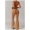 Custom Yoga Sets | Factory Wholesale High-Waisted Yoga Flared Pants Set for Quick-Drying Running