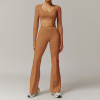 Custom Yoga Sets | Factory Wholesale High-Waisted, Long-Sleeved Yoga Suits for Running and Fitness