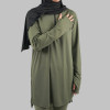 Custom Modest Active wear | Factory Direct Muslim solid color zipper long sleeves diverse