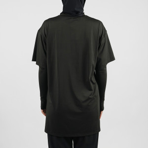 Custom Modest Active wear | Factory direct sales Muslim solid color finger button long sleeve style