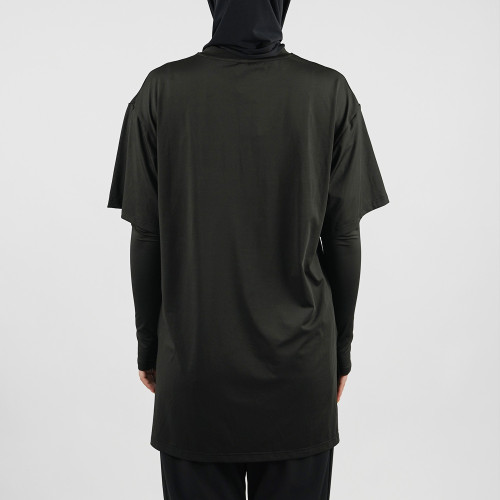 Custom Modest Active wear | Factory direct sales Muslim solid color finger button long sleeve style