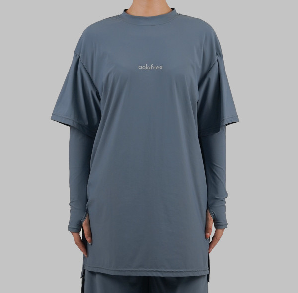 Custom Modest Active wear|Muslim Solid color Muslim long sleeve factory manufacturer sports fitness