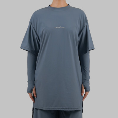 Custom Modest Active wear|Muslim Solid color Muslim long sleeve factory manufacturer sports fitness