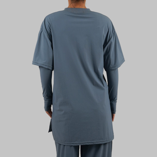 Custom Modest Active wear|Muslim Solid color Muslim long sleeve factory manufacturer sports fitness