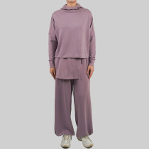 Custom Modest Active wear| Solid color Muslim hoodies long sleeve factory manufacturer