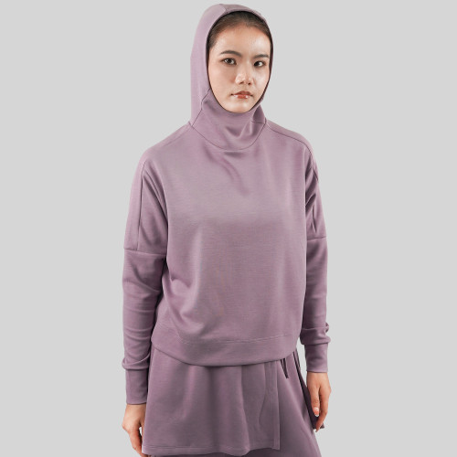 Custom Modest Active wear| Solid color Muslim hoodies long sleeve factory manufacturer