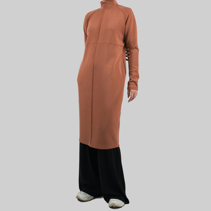 Custom Modest Active wear| Factory direct sales solid color Muslim long robe dignified and elegant