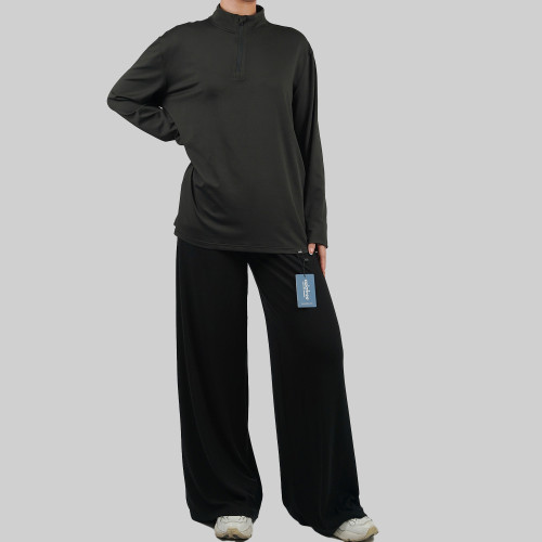 Custom Modest Active wear| Manufacturer's customized Muslim stand collar tops are simple and soft