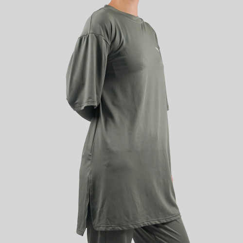 Custom Modest Active wear|Muslim long-sleeved top with finger buckle, soft and durable