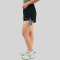 Custom high waist yoga shorts | Factory cross waist tight yoga pants outdoor running cycling