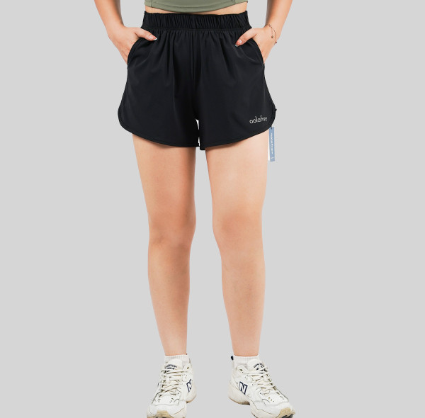 Custom high waist yoga shorts | Factory cross waist tight yoga pants outdoor running cycling