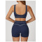 Custom Yoga Sports Bra|Wholesale Contrast Brushed Yoga Bra with U-Shaped Backs for Running Fitness