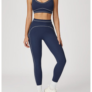 Custom Yoga Sports Bra|Wholesale Contrast Brushed Yoga Bra with U-Shaped Backs for Running Fitness