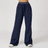 Custom sports sweatpants|Wholesale contrast-color loose-fitting high-waisted sweatpants with pockets