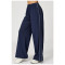Custom sports sweatpants|Wholesale contrast-color loose-fitting high-waisted sweatpants with pockets