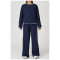 Custom sports sweatpants|Wholesale contrast-color loose-fitting high-waisted sweatpants with pockets