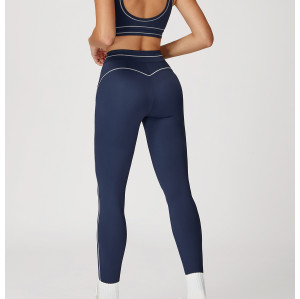 Custom yoga leggings | Factory wholesale brushed yoga pants fold-over high waist leggings