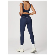 Custom yoga leggings | Factory wholesale brushed yoga pants fold-over high waist leggings