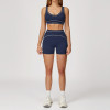 Custom Yoga Sets | Factory wholesale sanded contrast color yoga suit fitness running