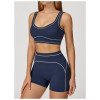 Custom Yoga Sets | Factory wholesale sanded contrast color yoga suit fitness running