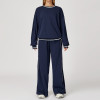 Custom Yoga Sets | Manufacturers wholesale autumn and winter casual contrast color sweatshirt suit