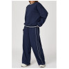 Custom Yoga Sets | Manufacturers wholesale autumn and winter casual contrast color sweatshirt suit