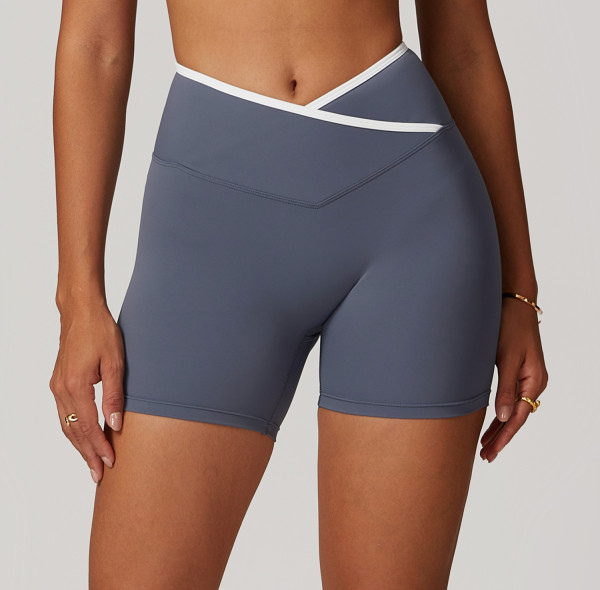 Custom High-Waist Yoga Shorts | Factory-Designed Nude Peach Hip-Lifting Workout Shorts for Women