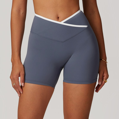 Custom High-Waist Yoga Shorts | Factory-Designed Nude Peach Hip-Lifting Workout Shorts for Women