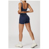 Custom High Waist Yoga Shorts | Factory-Designed Contrast Color Yoga Shorts for Outdoor Running