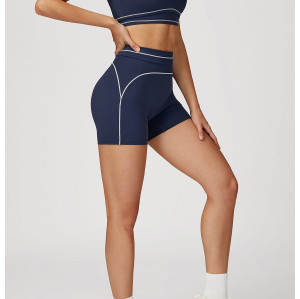 Custom High Waist Yoga Shorts | Factory-Designed Contrast Color Yoga Shorts for Outdoor Running