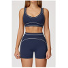 Custom High Waist Yoga Shorts | Factory-Designed Contrast Color Yoga Shorts for Outdoor Running