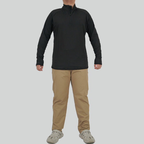 Custom Fitness Long Sleeves | Factory Men's Quick-Drying Zipper Long Sleeve T-Shirts for Running