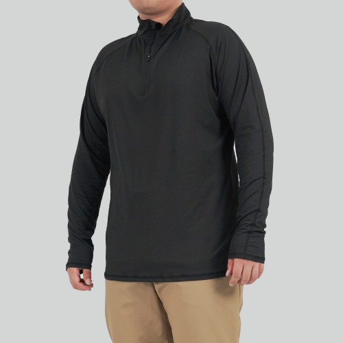 Custom Fitness Long Sleeves | Factory Men's Quick-Drying Zipper Long Sleeve T-Shirts for Running
