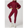 Custom Yoga Jackets |autumn and winter stand collar windproof warm fleece drawstring jacket running