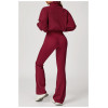 Custom Yoga Jackets |autumn and winter stand collar windproof warm fleece drawstring jacket running