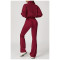 Custom Yoga Jackets |autumn and winter stand collar windproof warm fleece drawstring jacket running