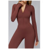 Custom jumpsuits|Wholesale bodysuit tight plus fleece yoga bodysuit outdoor warm bodysuit running