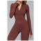 Custom jumpsuits|Wholesale bodysuit tight plus fleece yoga bodysuit outdoor warm bodysuit running