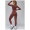 Custom jumpsuits|Wholesale bodysuit tight plus fleece yoga bodysuit outdoor warm bodysuit running