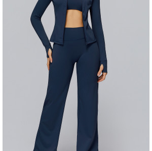 Custom yoga leggings | Wholesale trousers high waist wide leg loose sports trousers outdoor leisure
