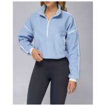 Custom Yoga Jackets |Wholesale running jacket with stand collar, windproof and warm fleece jacket
